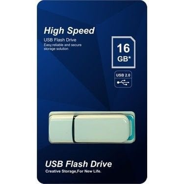 Elba FLASH BELLEK 16GB Plastik Beyaz-Mavi 2.0 USB