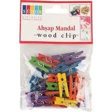 SÜDOR MANDAL AHŞAP 25 Lİ BÜYÜK RENKLİ