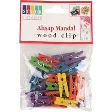 SÜDOR MANDAL AHŞAP 25 Lİ BÜYÜK RENKLİ